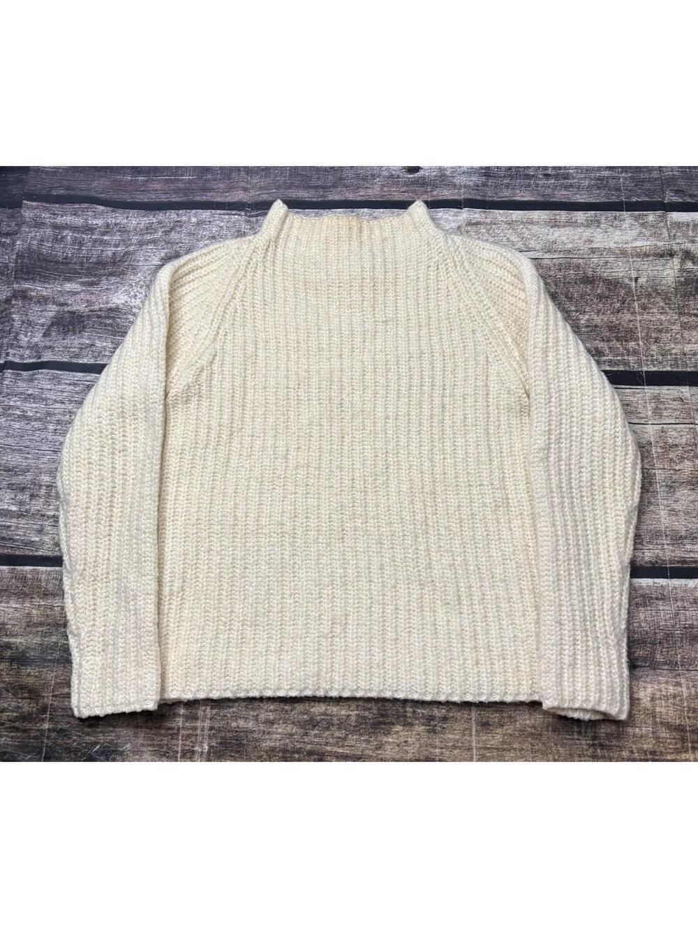 90s Jones New York Sport Sweater Womens Small Petite Wool Blend Chunky Knit